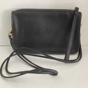 Vintage 1970s? Coach Convertible Clutch Shoulder Bag Purse Double Straps Leather